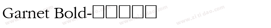 Garnet Bold字体转换
